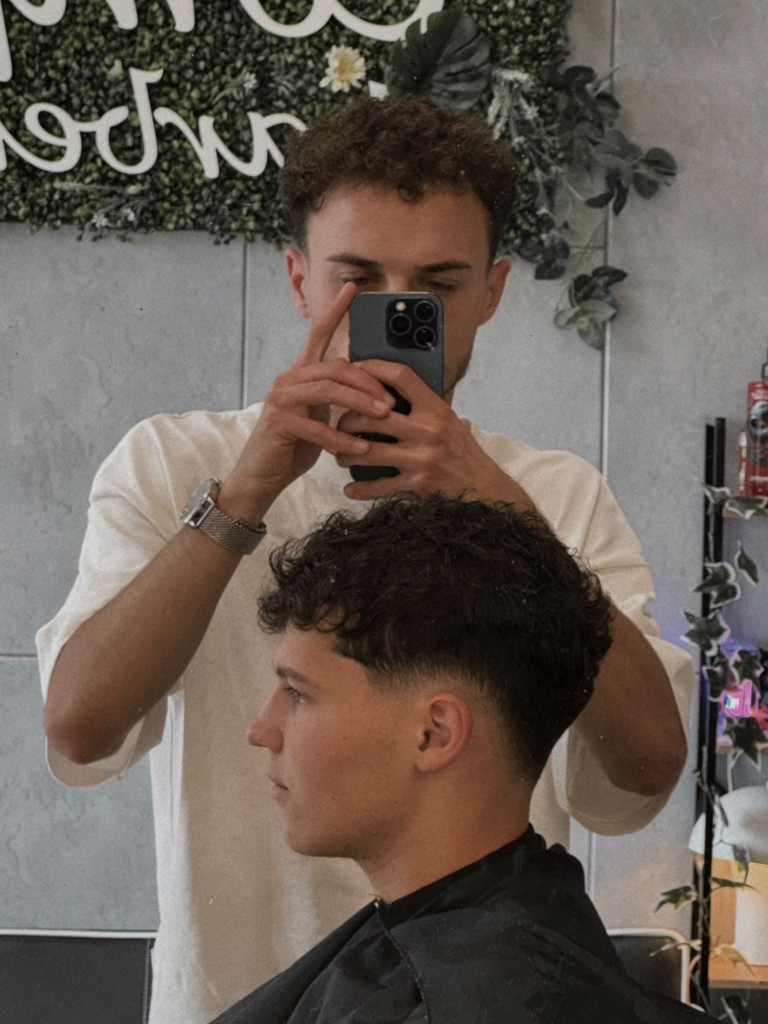 Curly haircut with a fade – barber in Haskovo