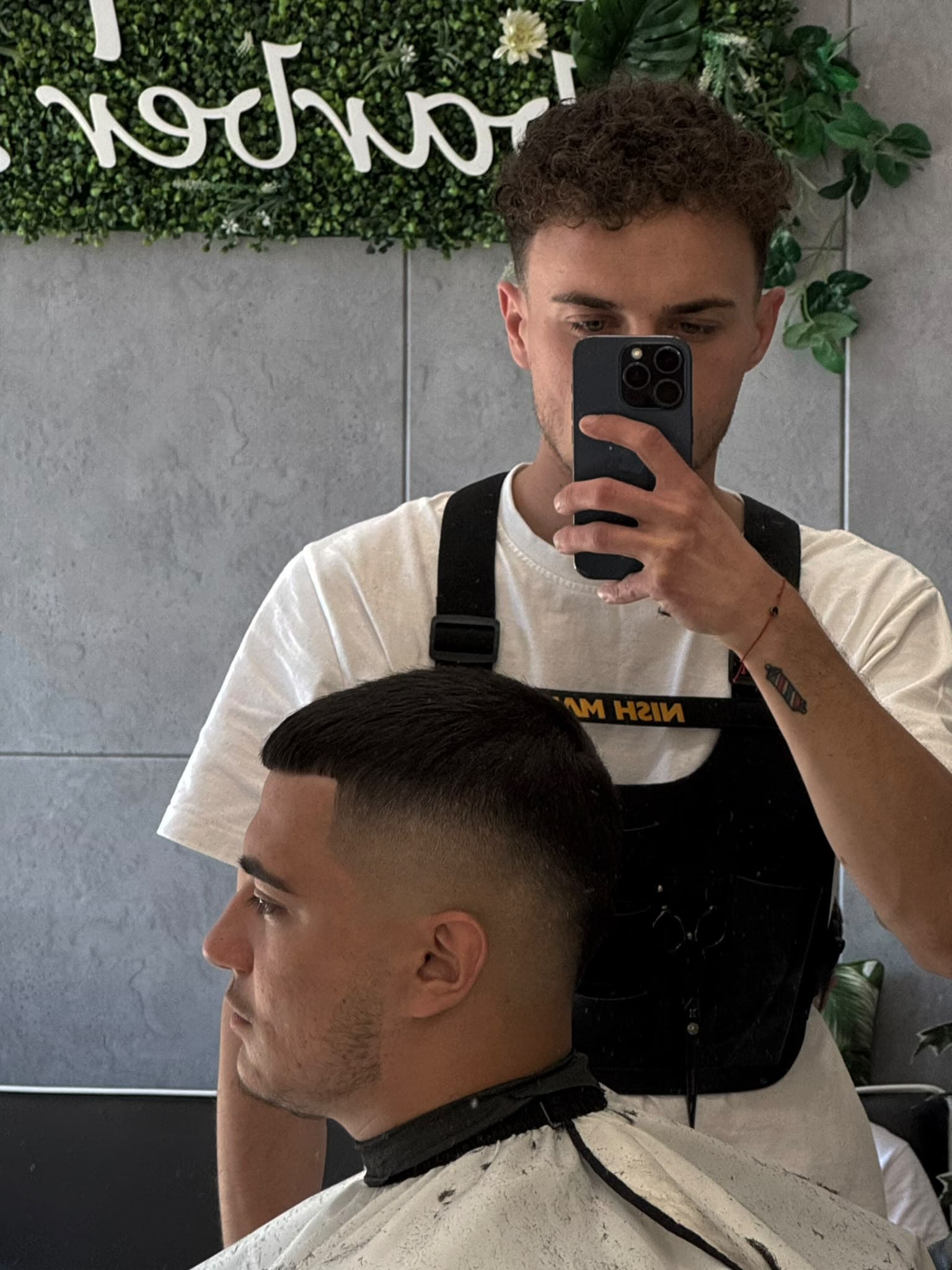 Buzz cut with a fade at a barber in Haskovo